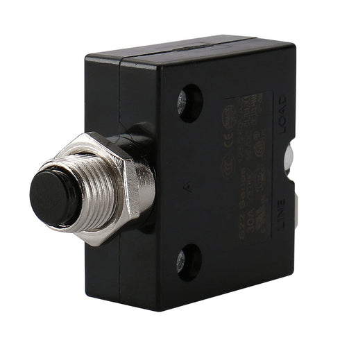 Baomain Circuit breaker Thermal overload switch protector W66-30A 125/250VAC/50VDC Push Button Reset S22 30A...