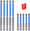 2023 New 10pcs Magnetic Special Flat Slotted Phillips Cross Head Screwdriver Bit Sets for Electrician PH2 Bit 1/4 Inch Hex Shank Screw Driver Dril...