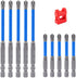 2023 New 10pcs Magnetic Special Flat Slotted Phillips Cross Head Screwdriver Bit Sets for Electrician PH2 Bit 1/4 Inch Hex Shank Screw Driver Dril...