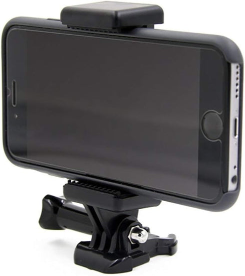 | Universal Smartphone Holder w/GoPro Style Mount Attachment for Any Cell Phone. Connect Your Phone to Any GoPro Mount. Compatible with iPhone, Sa...