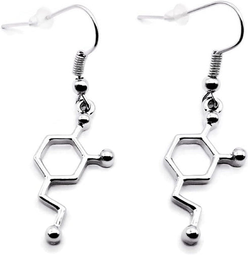 Dopamine Molecule Earrings Psychiatrist Gift Psychologist Neurologist Neurotransmitter Happy Chemical Scientist Chemistry Biology Psychiatry Jewel...