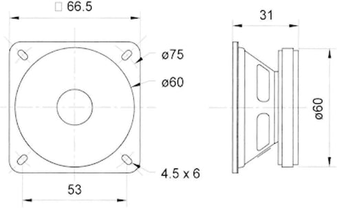 Visaton FR 7-4 2-1/2" Full-Range Driver 4 Ohm...