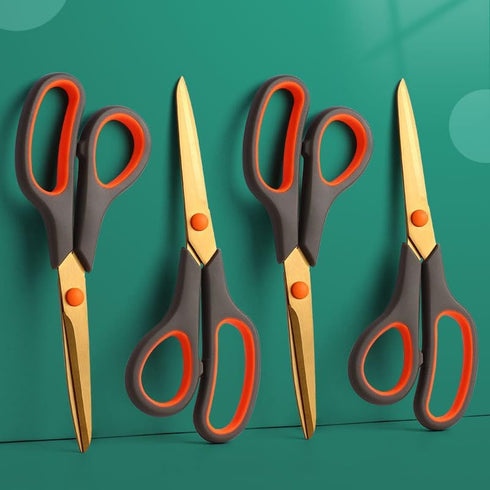 All Purpose Non-Stick Scissors, 8" Teflon Coating Stainless Steel Scissors Fabric Sewing Scissors DIY Craft Shears SoftGrip Sharp Cutter for Home ...