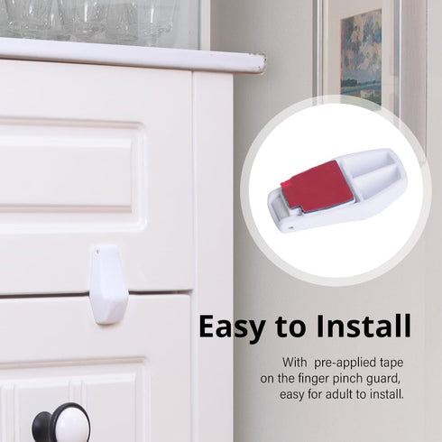 EUDEMON Plastic 8 Pack Kids Proofing Safety Drawer Stoppers Baby Safety Child Proofing Drawer Pinch Guards Easy to Install no Tools Need or Drill ...