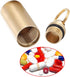 2pcs Brass Pill Holder Keychain Container Waterproof Pill Holder with Key Ring Pill Holder Container for Outdoor Travel Camping Daily Use...