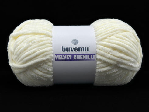 Velvet Chenille Yarn, Super Soft Fluffy Bulky for Knitting Crocheting Crafting Blanket Amigurumi, 100 Gram (3.53 Ounces) 131 Yards (120 Meters) (C...