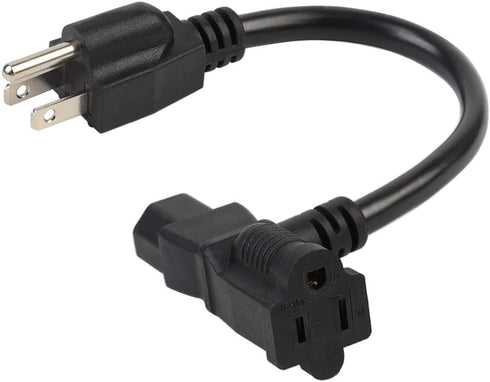 2 Feet/0.6M Nema 5-15P Male to C13/ Nema 5-15R Piggyback Power cord, UL CUL SJT 14AWG 3C, Replacement for Daisy Chain Pro Audio DJ etc...