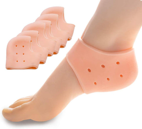 Heel Cups for Heel Pain, Sumiwish 6 PCS Thick Heel Support for Plantar Fasciitis, Silicone Heel Protector Pads, Heel Cushion for Bone Spur and Hee...
