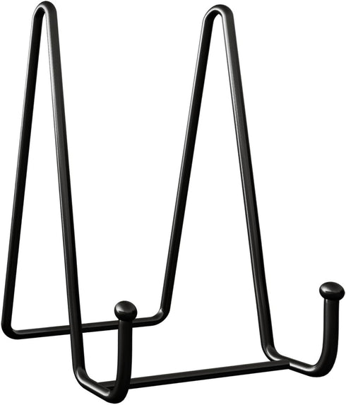 Plate Stands for Display-4 Pack 4 Inch Black Metal- Book Holder & Book Stand for Table, Racks-Trendy & Sturdy Display Stand for Decorative Art Pla...