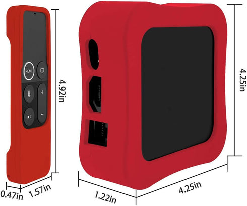 Geekria Protective Case for APPL TV 4K / 4th Gen Remote - Light Weight (Anti Slip) Shock Proof Silicone Cover for APPL TV 4K Siri Remote Controlle...