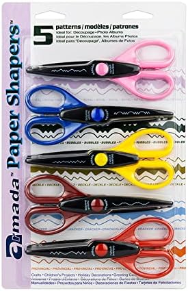 Hygloss Paper Shapers Decorative Scissors 5-Pack, Set 2...