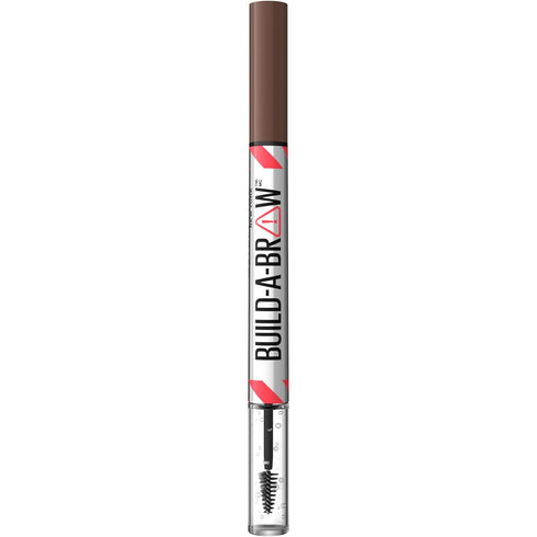 Maybelline Build-A-Brow 2-in-1 Brow Pen and Sealing Brow Gel, Eyebrow Makeup for Real-Looking, Fuller Eyebrows, Medium Brown, 1 Count...