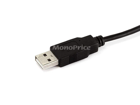 Monoprice 10-Feet USB A to mini-B 5pin 28/28AWG Cable (103897) Black...