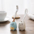 4Pcs Creative Animal Mini Toothbrush Holder Ceramic Cotton Swabs Toothpicks Toothbrush Stand Holder Organizer for Bathroom Vanity Countertops...