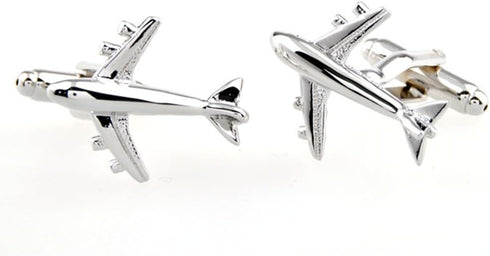 Plane Cufflinks Commercial Jet Pilot Wedding Fancy Gift...