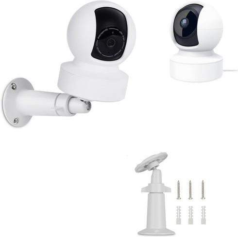 Wall Mount Bracket Compatible with Kasa Indoor Pan/Kasa Smart KC110 Dome/Kasa Smart 2K QHD Security Camera Pan/Tilt, 360 Degree Adjustable Securit...