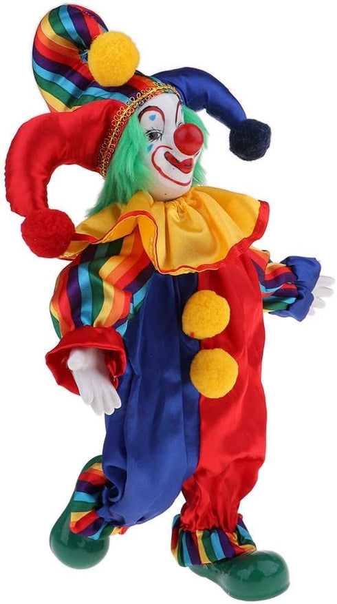 38cm Lovely Smiling Porcelain Clown Doll for Kids Birthday Gifts Halloween Christmas Table Decoration #1...