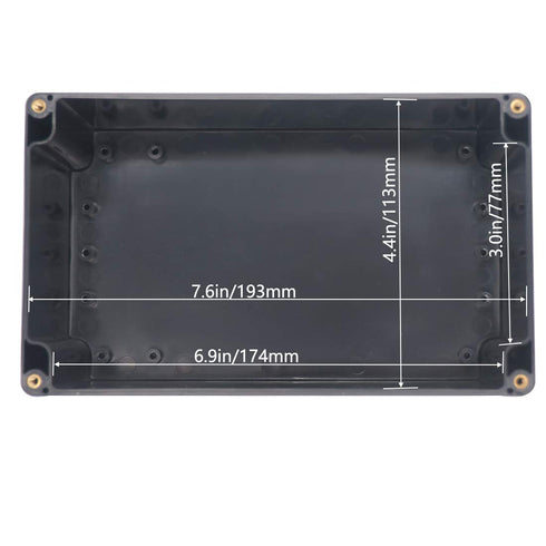 Project Box IP65 Waterproof Dustproof Junction Boxes ABS Plastic DIY Electronic Case, Indoor & Outdoor Electrical Box Power Cord Enclosure Black 7...