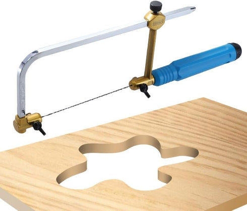 Coping Saw Heavy Duty Metal Woodworking Hand Saw Fast Cutting Non-slip Hacksaw,8 Pieces Scroll Saw Blades with Spiral Teeth, For Woodworking Jewel...