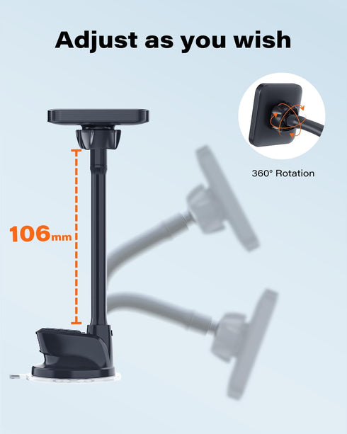 APPS2Car for MagSafe Car Mount, Hands Free Car Magnet Phone Mount, 360° Rotation Magnetic Car Mount for Cell Phone, Magnet Phone Holder for Car Co...