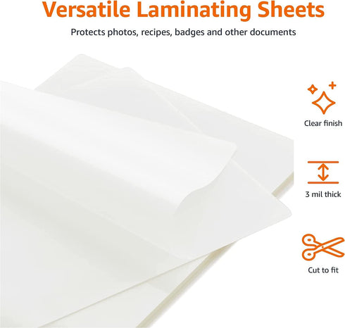 9" x 11.5" Letter Laminating Pouches, 3 Mil Letter Pouches, Protect Your Important Paper, Heat Sealing Laminating Pouches - 9" x 11.5" - 25 Pouche...