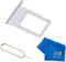 MMOBIEL SIM Card Slot Tray Holder Replacement Compatible with iPhone 6 2014 - Incl. SIM Pin - Silver...