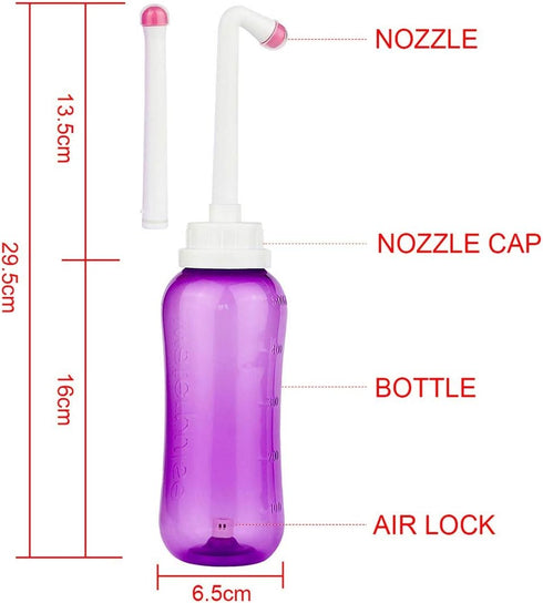 Portable Hand-held Vulva and Anus Cleaner and Personal Health Vaginal Washing Container, Travel Urinal Spray Scrubber for Personal Hygiene (PG 2IN...