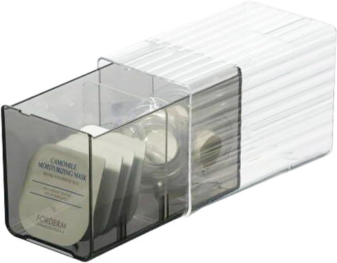 SUNFICON Pull In & Out Cotton Swab Balls Box Organizer Dispenser Cotton Pads Holder Storage Canister Cosmetic Pads Container Flossers Case Gifts B...