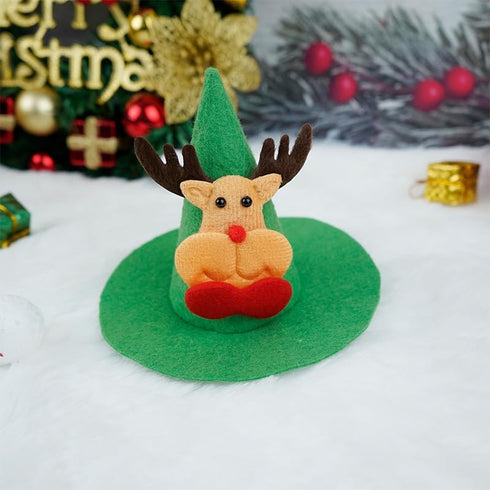 Santa Claus Dog Hat Deer Horn Dog Clothing Christmas Hat Cat Dog Hat Adjustable Christmas Tree Hat Elk Pet Hat Dog Head with Cute Little Dog Head ...