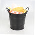 Food Container Small Containers Black Metal Ice Container for Bar Basket Mini Tinplate Bucket Portable Ice Bucket French Fry Bucket Dipping Sauce ...
