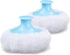 2 Large Fluffy Powder Puff, Body Cosmetic Powder Puff, Soft Face Body Powder Puff for Baby& Kid& Adult (3.2 Inch with Hand Holder, Blue)...
