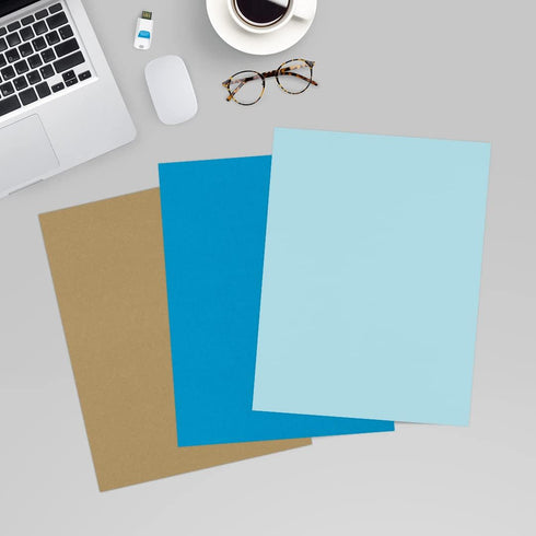 LUXPaper 8.5" x 11" Paper | Letter Size | Pastel Blue | 60lb. Text | 50 Qty...
