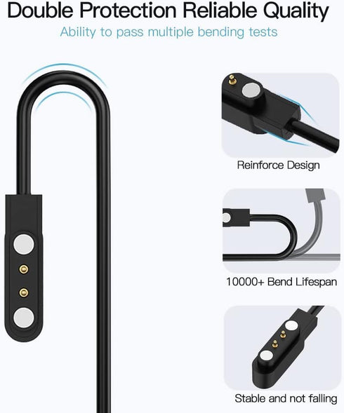 E ECSEM Intended for Cosmo JrTrack/Cosmo JrTrack 2/Cosmo JrTrack 3 Kids Smart Watch Charger Cable, 60CM Replacement Magnetic USB Charger Cable Cha...