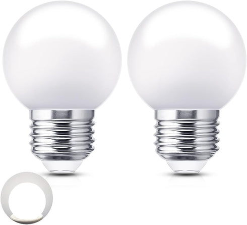 1W Light Bulbs Equivalent 15 Watt 150LM Light Bulb Standard E26 Base Small Light Bulb for Light Strip, Vanity Mirror, Frosted, Daylight White 6000...