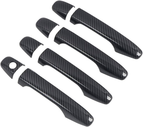 HIGH FLYING for Subaru WRX, STi 2015-2021, XV Crosstrek 13-17 Car Accessories Side Door Handles Cover Trim Carbon Fiber Grain ABS 8pcs...