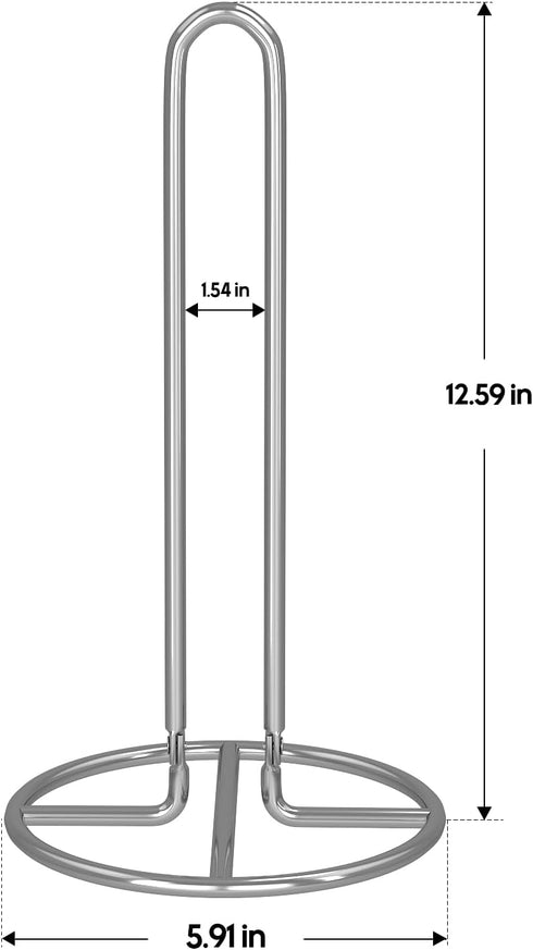 Paper Towel Holder Countertop, Kitchen Paper Towels Holder Stand for Kitchen Organization and Storage, Stainless Steel Paper Towel Roll Holder wit...