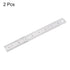 2Pcs Stainless Steel Ruler 20cm/8" Length x 1/36" Thick x 1" Wide Inch and Metric Straight Edge Measuring Tools for Woodworking Painting Craft, Si...