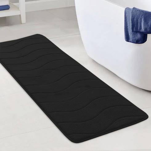 Flamingo P Memory Foam Bath Mat Extra Long Bath Mats for Bathroom Non Slip Bathroom Runner Rug Water Absorbent Thick Soft Washable Bath Rug Runner...