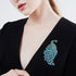 Rhinestone Peacock Brooch Pin Crystal Bird Brooch Safety Pin Animal Brooch Wedding Bridal Brooches Collar Lapel Pin Badge for Dress Shirts Coat...