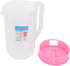 Large Plastic Pitcher With Lid Juice Pot Kettle with Scale Spill Proof Pitchers Cold Water Jug for Ice Tea Juice Drink Beer Coffee Lemonade(2400ml...