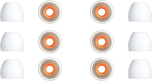 12 pcs (S) Small White Hybrid Replacement Set Earbuds Eartips Compatible with Sony XBA, MDR and DR Series In-Ear Earphones Headsets...