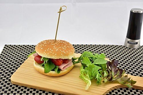 Gmark Bamboo Knot Skewers 6" 200 ct, Bamboo Knot Picks, Twisted Ends Bamboo Picks Cocktail Picks GM1030...