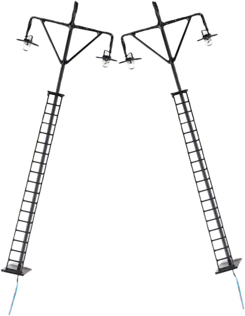 STOBOK 2pcs Train Light Model Sand Table Building Material Decorative Garden Lights Railway Train Scenery Model Miniature Street Lamp Model Railwa...