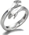 Helen de Lete Original Come to My Arm 925 Sterling Silver Adjustable Hug Ring for Both Men and Women...