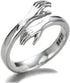 Helen de Lete Original Come to My Arm 925 Sterling Silver Adjustable Hug Ring for Both Men and Women...