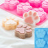 2 PCS Silicone Molds Puppy Dog Paw,6 Cavity Puppy Cat Mould for for Homemade Treats and Cat Animal Paw Ice Candy Chocolate Baking Mold...
