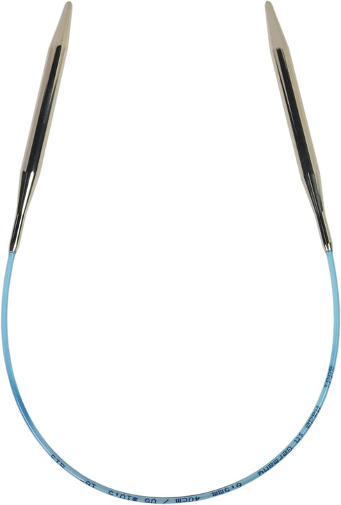 addi Knitting Needle Turbo Circular Skacel Blue Cord 12 inch (30cm) Size US 07 (4.5mm)...