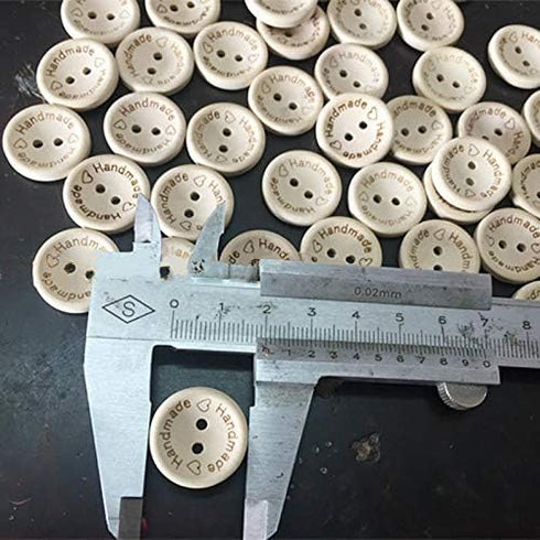 100 pcs Wooden Handmade Buttons, Crafts Assorted Buttons Wooden Sewing Buttons, for Sewing Clothing Accessories, DIY Crafting Projects Decorations...