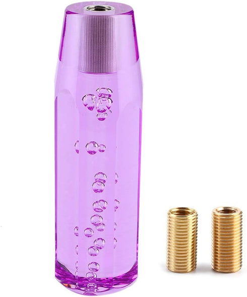 Tbest R Shift Knob G29,Crystal Clear Shift Knob 15Cm5.9In Crystal Car Shift Knob Gear Stick Lever Universal for Manual Transmission Vehiclespurple...