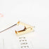 Multibey Acrylic Gold Craft Scissors Staple Remover Set Acrylic Metal Fabric Scissor Home Office Desk Supplies (Clear Gold)...